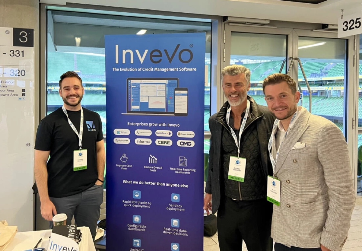 Damian and colleagues at the Invevo stand, WCCE 2022, Aviva Stadium Dublin