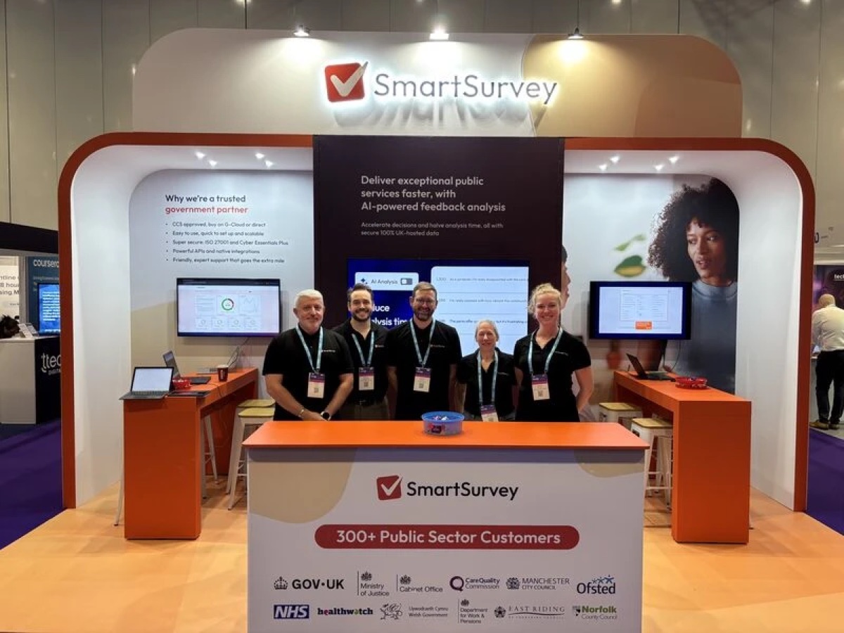 The SmartSurvey stand at DigiGov: 300+ public sector customers